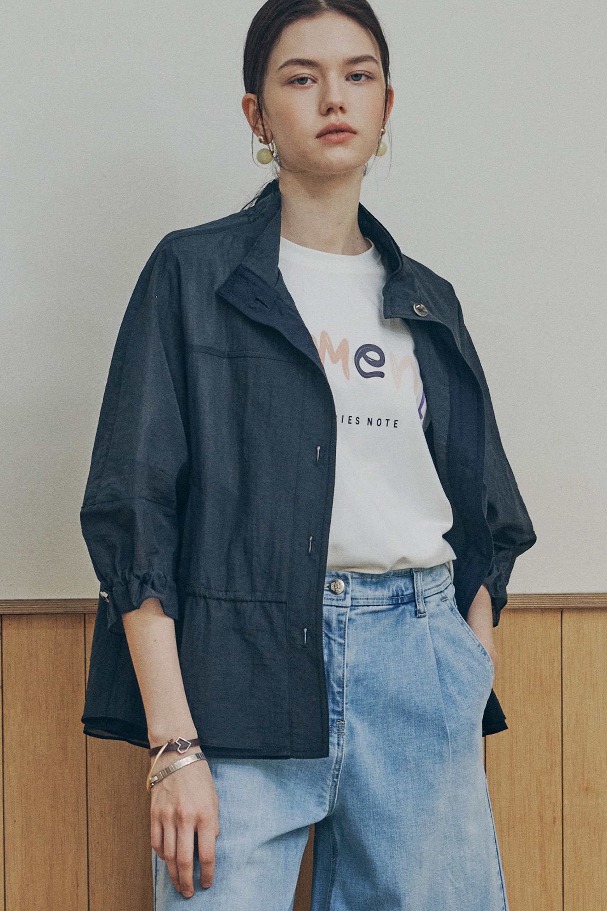 [캐리스노트] 모크넥 점퍼 차콜