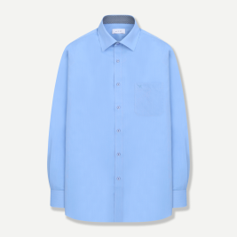 이지케어 베이직 솔리드 일반핏 셔츠 블루 YJESIR301BL