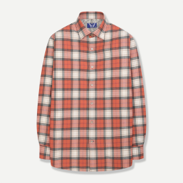 브러시드 체크 플란넬 프린트 셔츠 레드 YJEWUA752RE