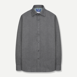 모 블렌드 솔리드 옥스포드 프린트 셔츠 그레이 YJEWUA740GY