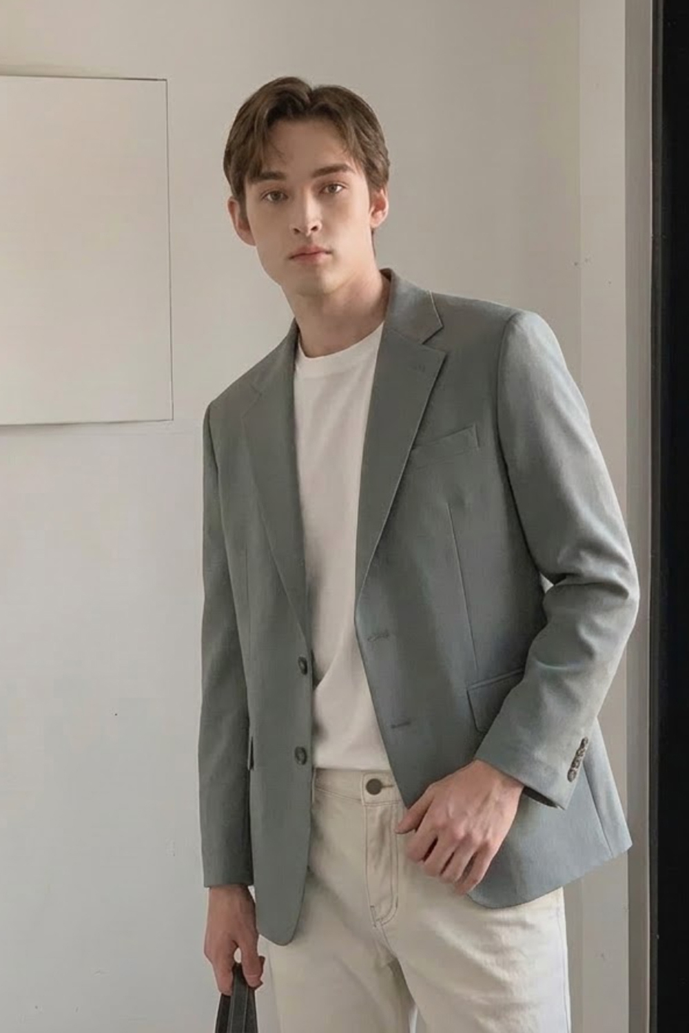 [예작] 린넨라이크 자켓 그린