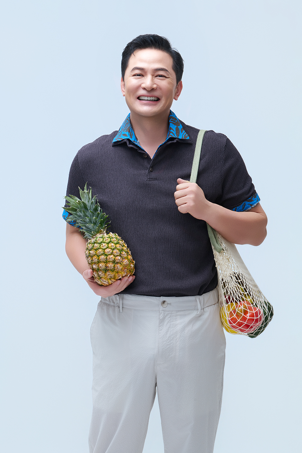 [예작] 입체 조직감 카라 티셔츠 그레이