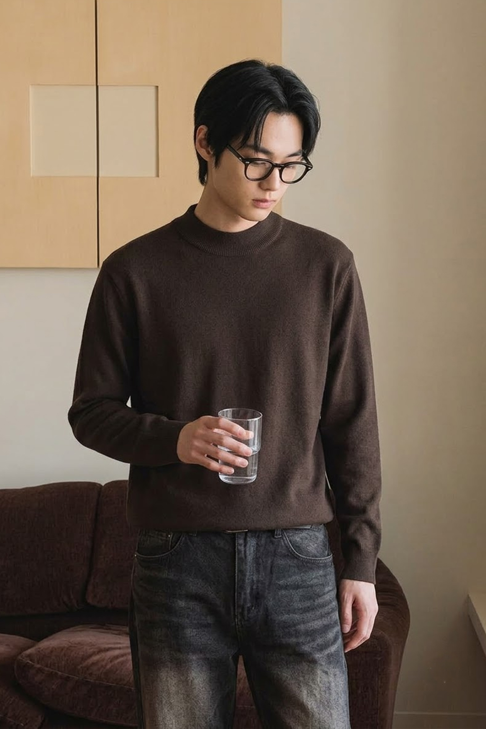 스탠다드 밀라노 하프터틀넥 브라운