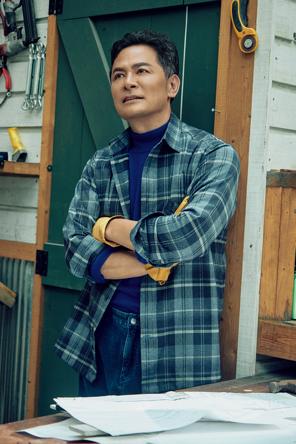 타탄 체크 셔츠