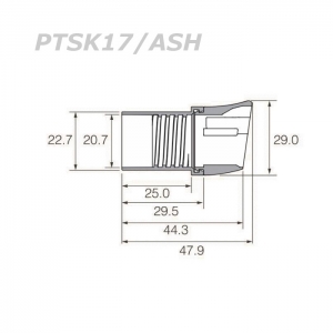 후지 PTS17 릴시트 전용 이동식 너트 (PTSK17/ASH)-블랙도장