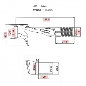 PVD 도금 고광택 건메탈 RFBA16 베이트 릴시트 - 너트포함 RFBA16-GM