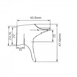 PVD 도금 고광택 건메탈  MK16 스플릿 베이트 릴시트 (바디)- MKTS16-GM