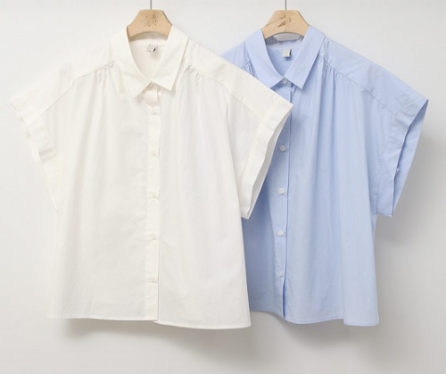 리카 셔링 블라우스(2color)