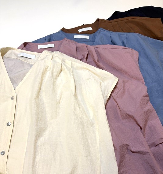 V 플리츠 블라우스(5color)