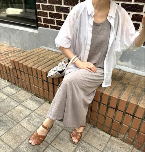 백 스트랩 셔츠 (2color)