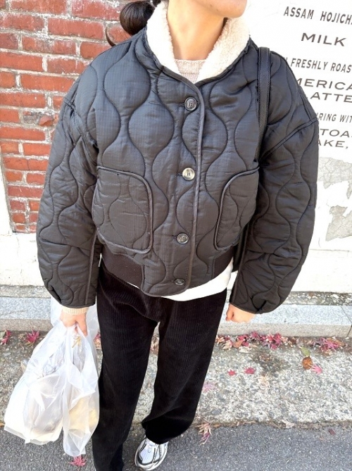 카라 패딩 점퍼(2color)[3온스]