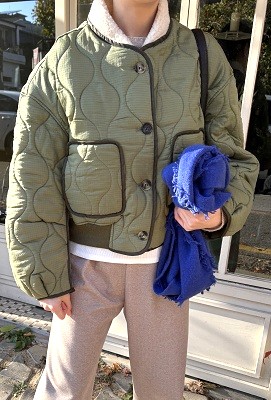 카라 패딩 점퍼(2color)[3온스]