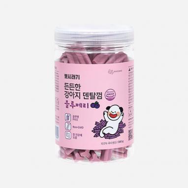 뽀시래기 든든한 강아지 장케어 덴탈껌 블루베리 300g