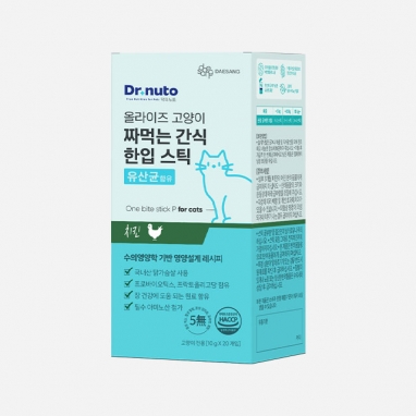 닥터뉴토 올라이즈 고양이 짜먹는 간식 한입 스틱 유산균 치킨 20개입
