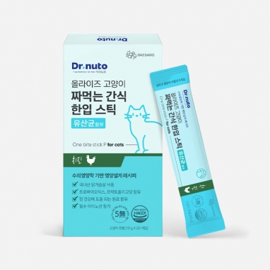 닥터뉴토 올라이즈 고양이 짜먹는 간식 한입 스틱 유산균 치킨 20개입