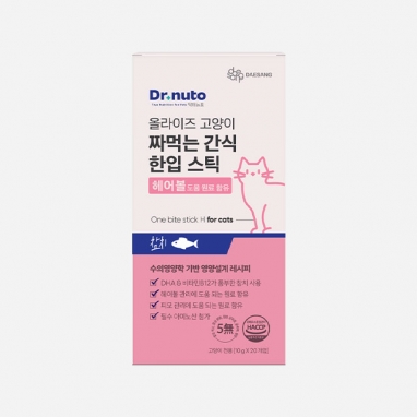 닥터뉴토 올라이즈 고양이 짜먹는 간식 한입 스틱 헤어볼 참치 20개입
