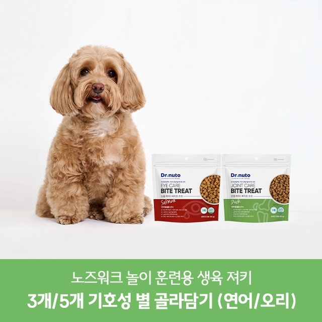 노즈워크 놀이용 생육 간식 닥터뉴토 바이트 트릿 80g (오리/연어 택 1) 