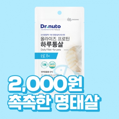 [간식 맛보기] 닥터뉴토 올라이즈 프로틴케어 하루통살 순수 명태 20g