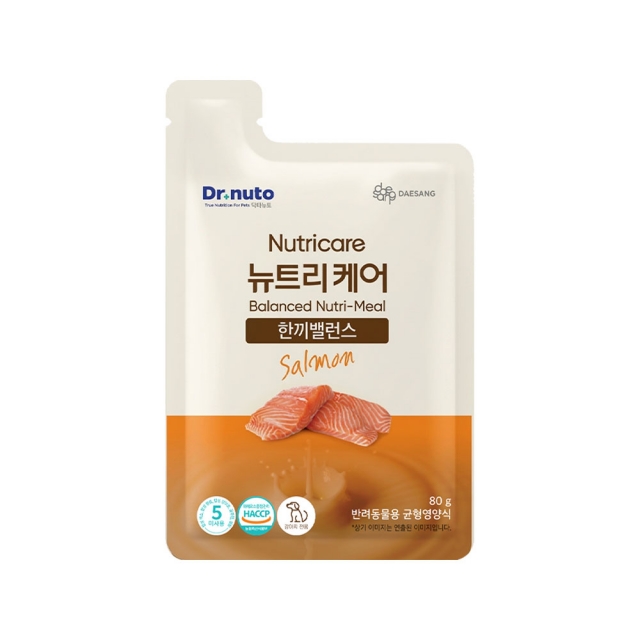 [주식 맛보기] 닥터뉴토 뉴트리케어 한끼밸런스 연어 강아지 80g 1팩
