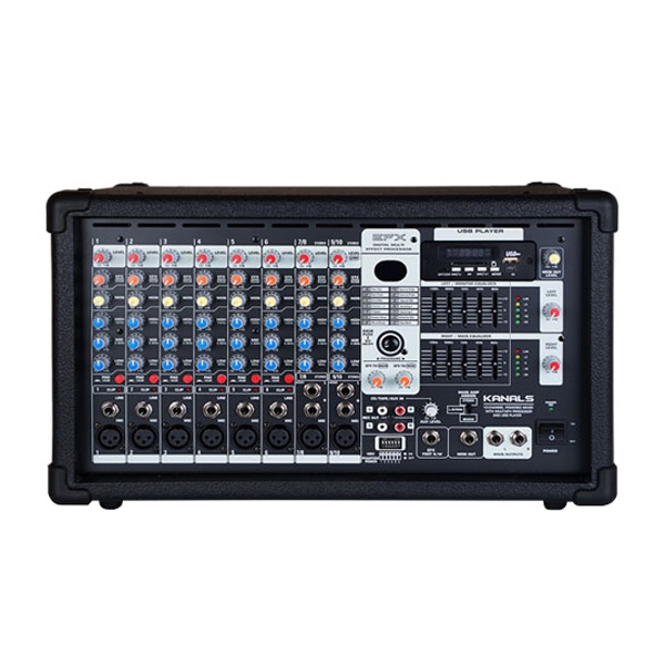 엔터그레인 카날스 EMP-1300 파워드믹서앰프, 650W + 650W USB, 팬텀, 이펙트, EQ,리버브