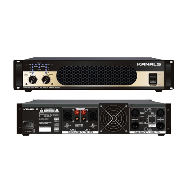 엔터그레인 카날스 BKP-2200 파워앰프, 2채널, 8옴 700W + 700W, 4옴 1100W + 1100W