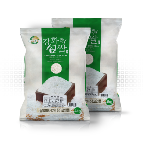 25년 햅쌀 고인돌 강화섬쌀 찹쌀8kg(4kg+4kg)_정미소직판