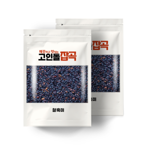 고인돌잡곡 국내산 찰흑미 흑미쌀 500g+500g