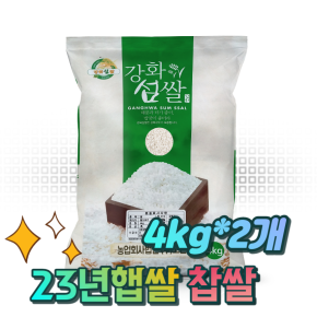 H고인돌 쌀8kg (4kg+4kg) 강화섬쌀 찹쌀 24년