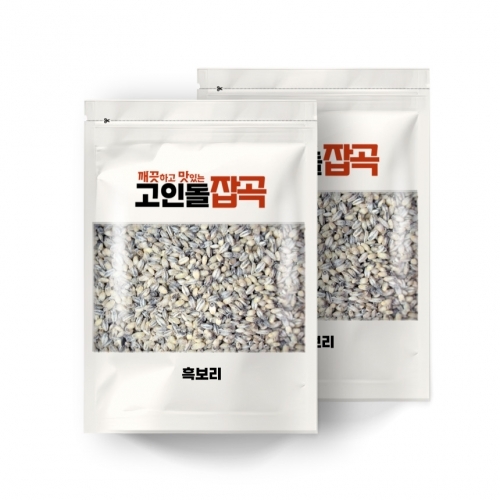 고인돌잡곡 1kg(500gx2개) 흑보리쌀 검정보리 국내산