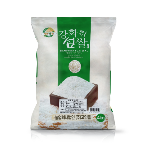 24년햅쌀 밥맛좋은 추청 아끼바리 고인돌 강화섬쌀 백미 4kg_아끼바레_정미소직판