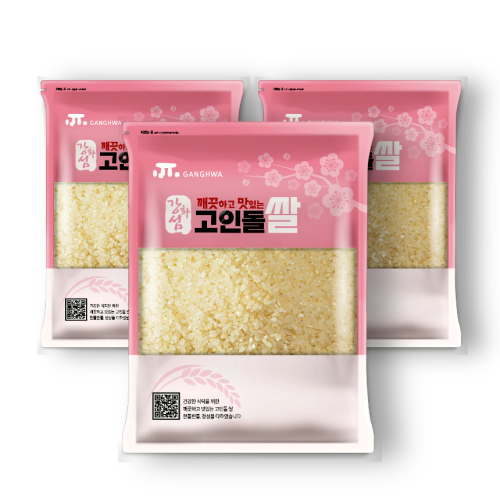 24년햅쌀 고인돌 강화섬쌀 7분도쌀 칠분도 쌀눈쌀 3kg(1kgx3개)_정미소직판