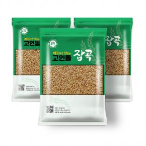 고인돌잡곡 찰보리쌀 3kg 수입산 (1kg 3개)