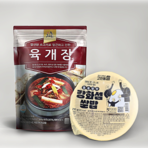 고인돌 든든한한끼 강화섬쌀즉석밥 육개장 세트 (즉석밥 12개 x 육개장 6개)