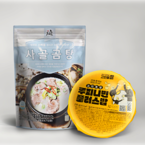 고인돌 든든한한끼 루피니빈즉석밥 사골곰탕 세트 (즉석밥 4개 x 사골곰탕 2개)