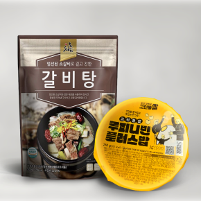 고인돌 든든한한끼 루피니빈즉석밥 갈비탕 세트 (즉석밥 12개 x 갈비탕 6개)