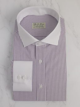 PURPLE STRIPES CLERIC SHIRT