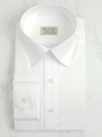 WHITE PINPOINT COTTON SHIRT (model pics available)