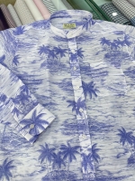 여름 팜트리 패턴 셔츠