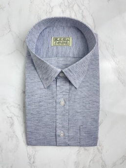 SUMMER BLUE GRAY END-ON-END SHIRT