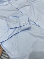 LIGHT BLUE COTTON/POLY DRESS SHIRT