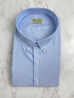 LIGHT BLUE COTTON/POLY DRESS SHIRT