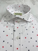 STAR PATTERN WHITE SHIRT