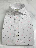 STAR PATTERN WHITE SHIRT