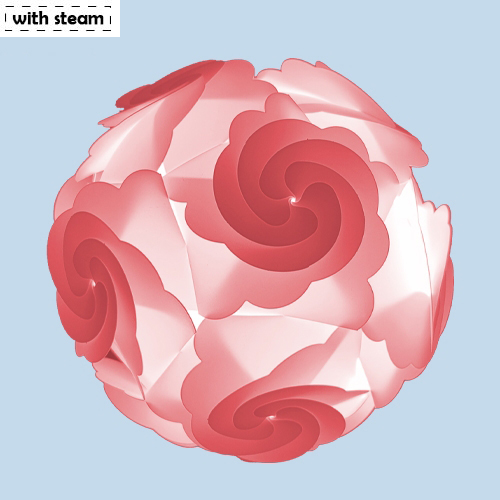 [위드스팀] 플라워 정십이면체 퍼즐 램프 중형 (5인용) - 벚꽃