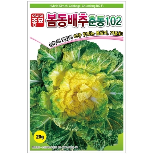 (아시아종묘/봄동배추종자씨앗) 춘동102(20g,500g)