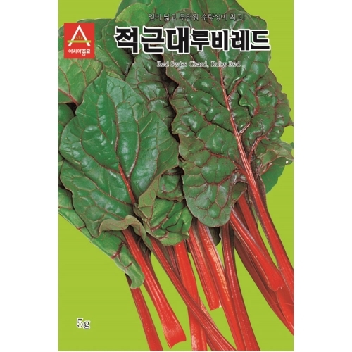 (아시아종묘/근대종자씨앗) 적근대 루비레드(5g,300g)