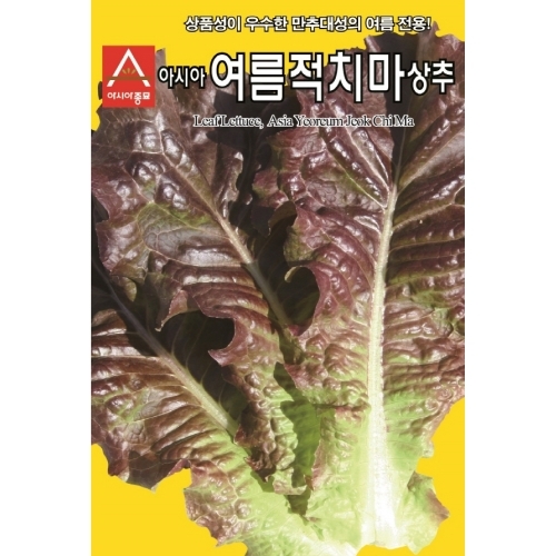 아시아종묘 상추종자씨앗 여름적치마(3000립,6000립,6만립)