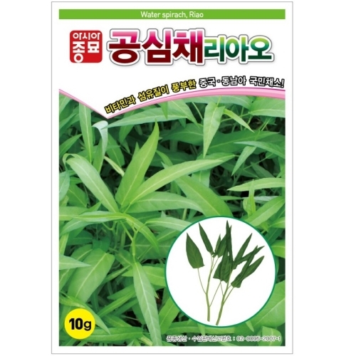 아시아종묘 쌈종자씨앗 공심채 리아오(10g,750g)