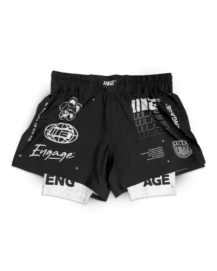 [인게이지] Engage Billboard 2-in-1 Fight Shorts - Black