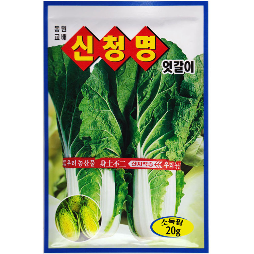 청명 엇갈이 배추씨앗 20g(조생계)